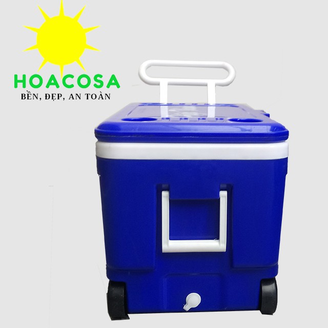 Thùng Đá Nhựa 65 Lít (65L) Hitaco ( Nhựa Hiệp Thành) - Có Bánh xe, Vòi Xả Tiện Lợi- Đồ Gia Dụng Hoacosa.