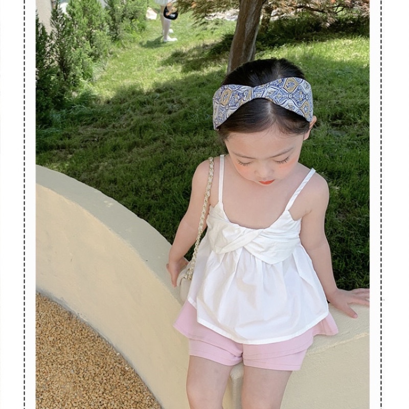 Áo 2 dây cho bé gái chất đũi xước Royal Kids