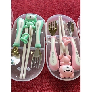 Bộ thìa nĩa đũa cho bé tập xúc