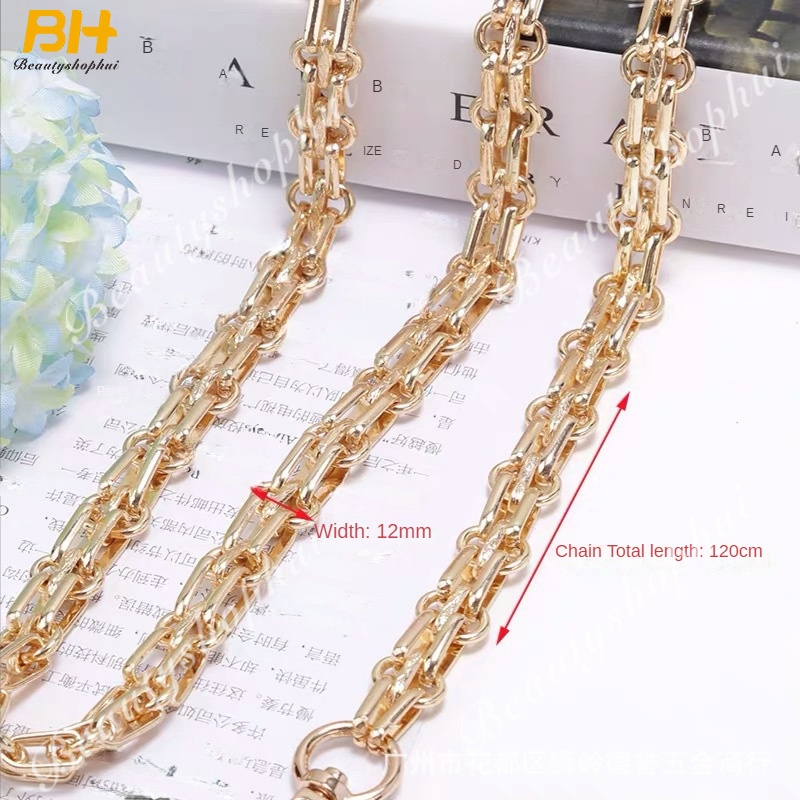 Dây Xích Kim Loại Họa Tiết Dập Nổi Đeo Túi Xách/ Đeo Chéo 120cm Dành Cho Nữ