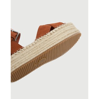 Dép nêm đay có dây da chéo Pull&bear authentic