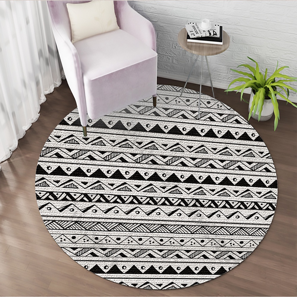 Thảm Chân Ghế Trang Trí - Đường Kính 60cm - Giao Ngẫu Nhiên Mẫu