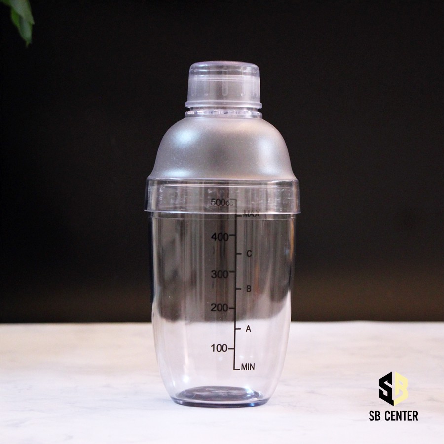 Bình lắc nhựa vạch đen 500ml