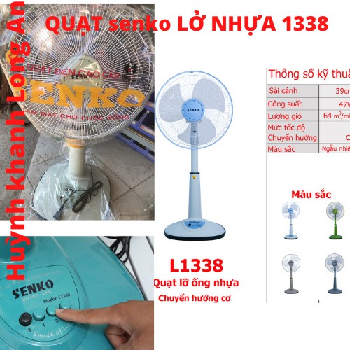 QUẠT SENKO LỞ NHỰA L1338 ( CHƯA RÁP SẴN) CÓ NHIỀU MÀU YÊU THÍCH IBOX ĐỂ HƯỚNG DẪN RÁP