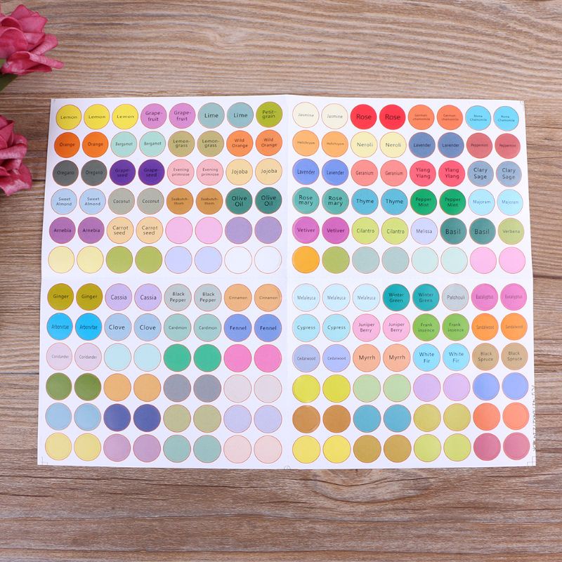 Nhãn Dán Nắp Chai Lọ Thủy Tinh Hình Tròn Nhiều Màu Sắc YOUYO