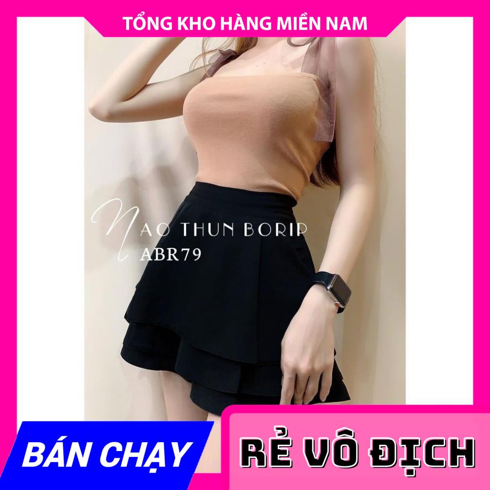 ÁO THUN BORIP THẮT NƠ VAI - ÁO ỐNG THẮT NƠ ABR79 ⚡100% ẢNH THẬT⚡ CHUYÊN SỈ - GIÁ TỐT