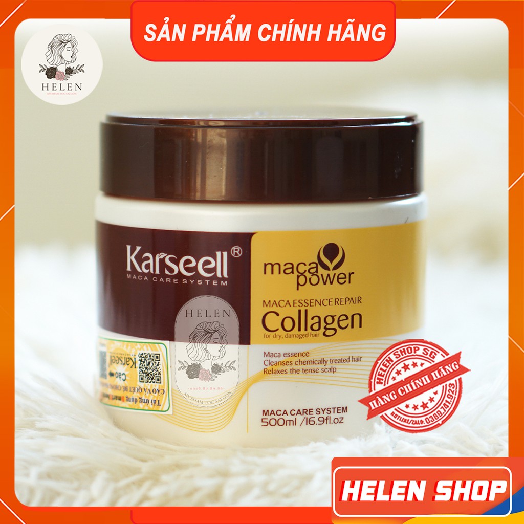 KARSEELL HŨ Kem Ủ Tóc, Hấp Tóc, Kem Phục Hồi Tóc  Chính Hãng  Ủ Tóc Collagen 500ml Dưỡng Tóc, Phục Hồi Tóc Hư Tổn