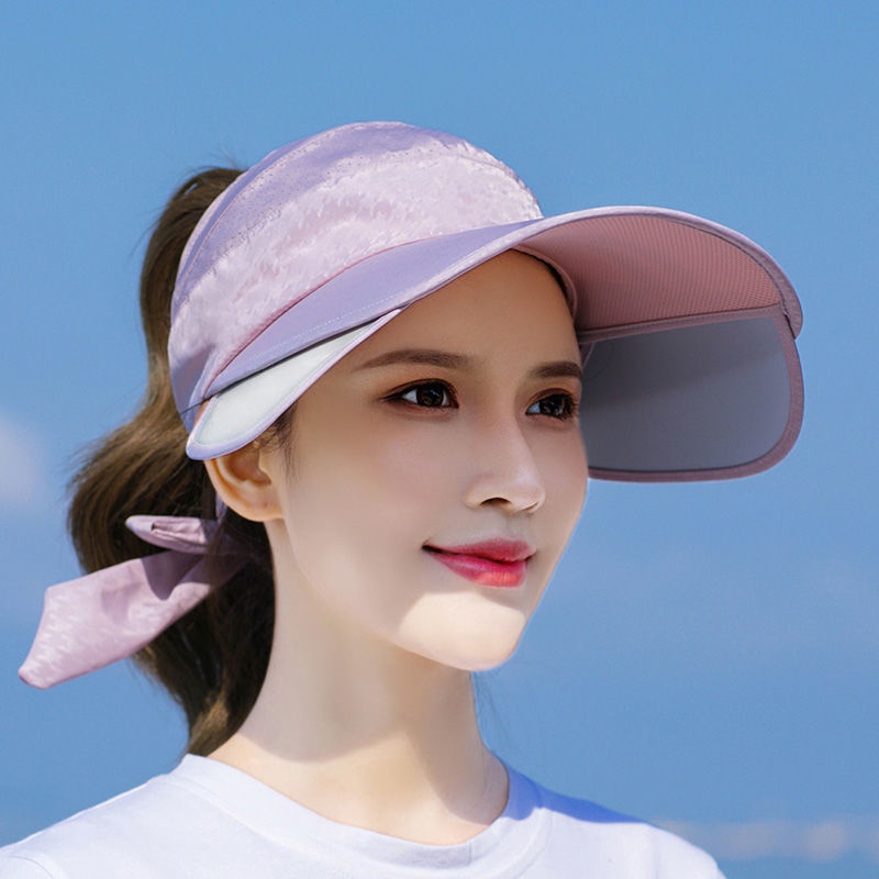 Nón Lưỡi Trai Hở Chóp Che Nắng Chống Tia UV Bảo Vệ Mặt Cho Nữ