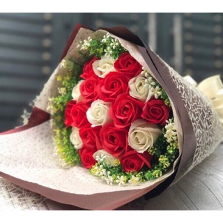 Hoa sáp thơm đẹp bó 19 bông