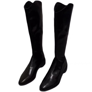 [Order - Có ảnh thật] Boot nữ, boot đùi nữ da mềm mũi nhọn đế cao 3.5p