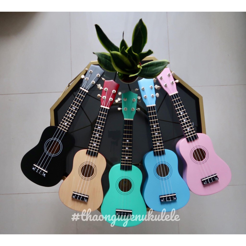 [ĐỦ MÀU]Đàn ukulele soprano màu chất liệu gỗ 100%