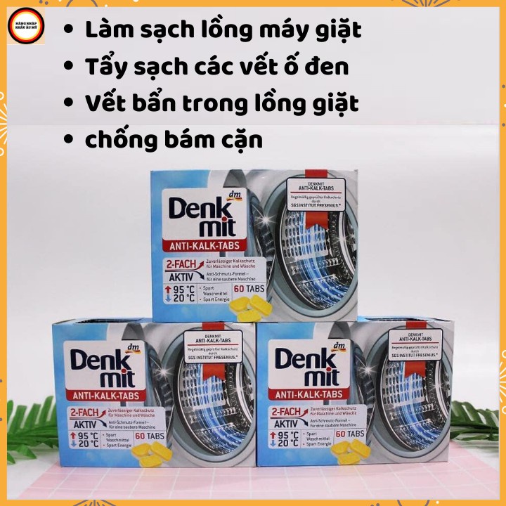 Hộp vệ sinh tẩy lồng máy giặt Denkmit, hộp 60V dùng 4 tháng
