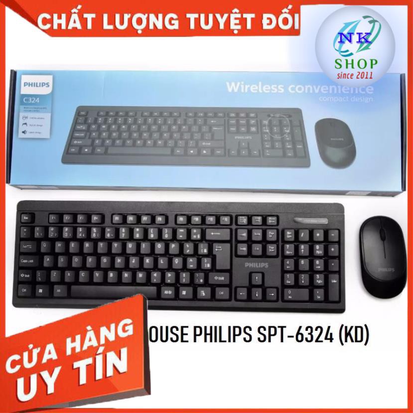 COMBO BÀN PHÍM + CHỘT KHÔNG DÂY PHILIPS C324