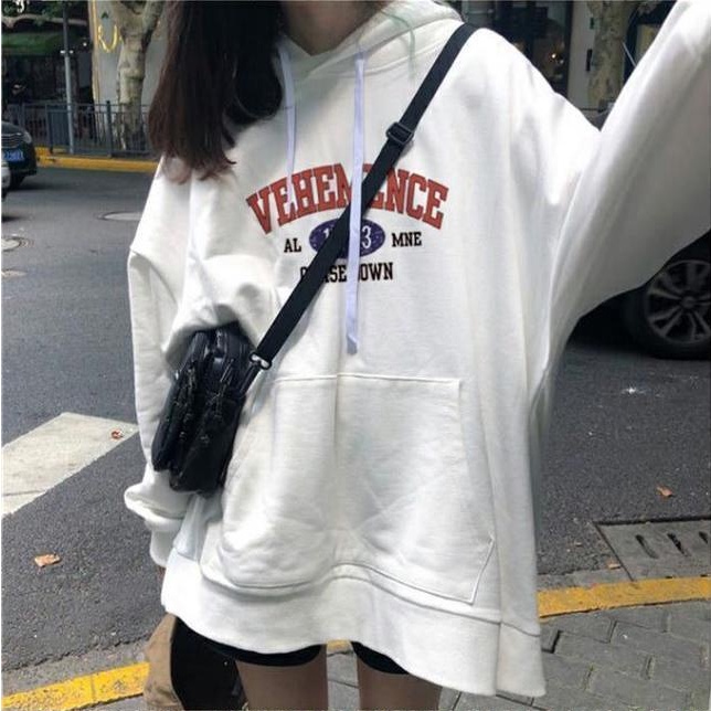 Mới Áo Hoodie Form Rộng Phong Cách Hàn Quốc Cho Nữ