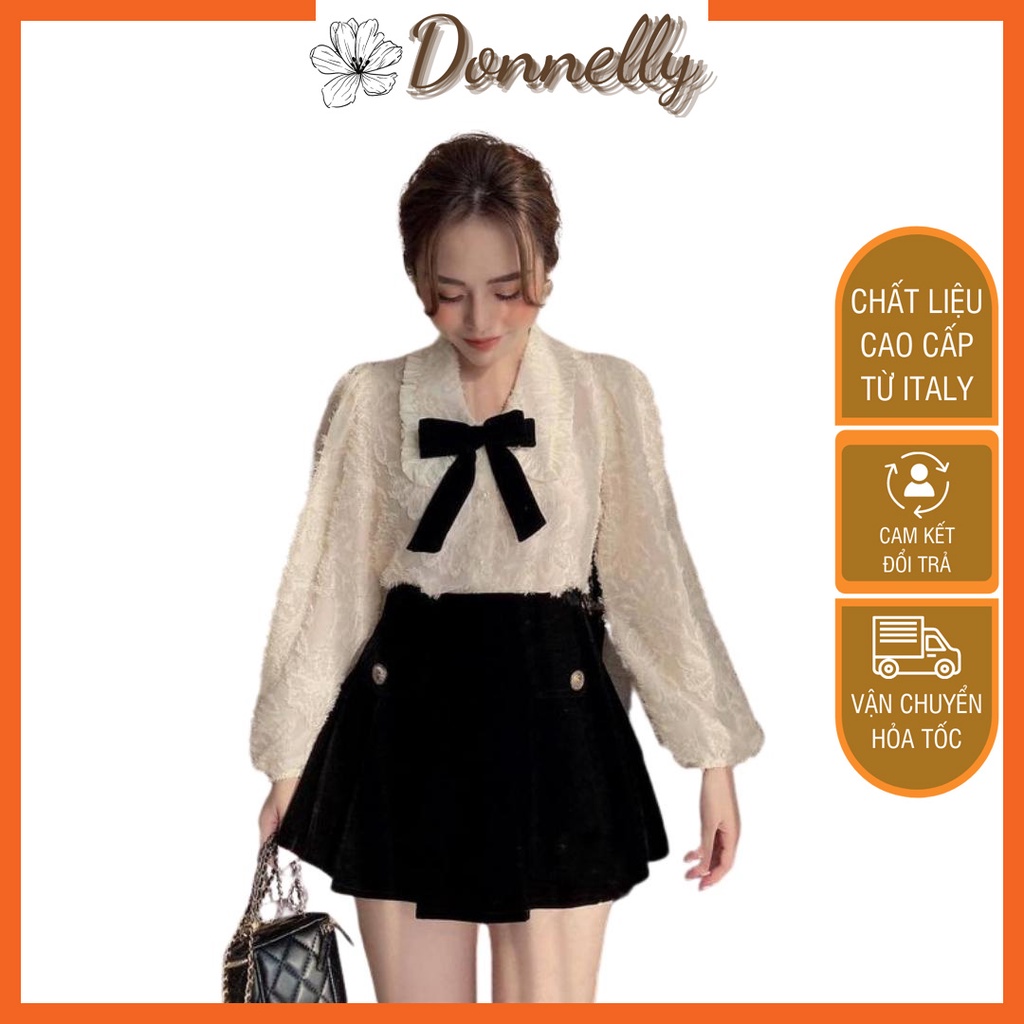 Áo Sơ Mi Tiểu Thư Donnelly, Áo Sơ Mi Thắt Nơ Sang Chảnh - 046