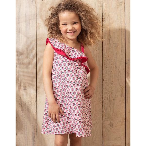 Đầm vải kate lệch vai Sergent Major cho bé gái 2-6T D5110