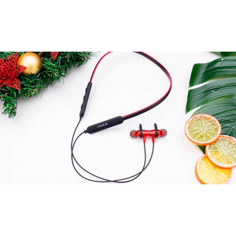Tai nghe thể thao choàng cổ bluetooth nhét tai ivalue BT008 - Siêu hay Siêu Bass