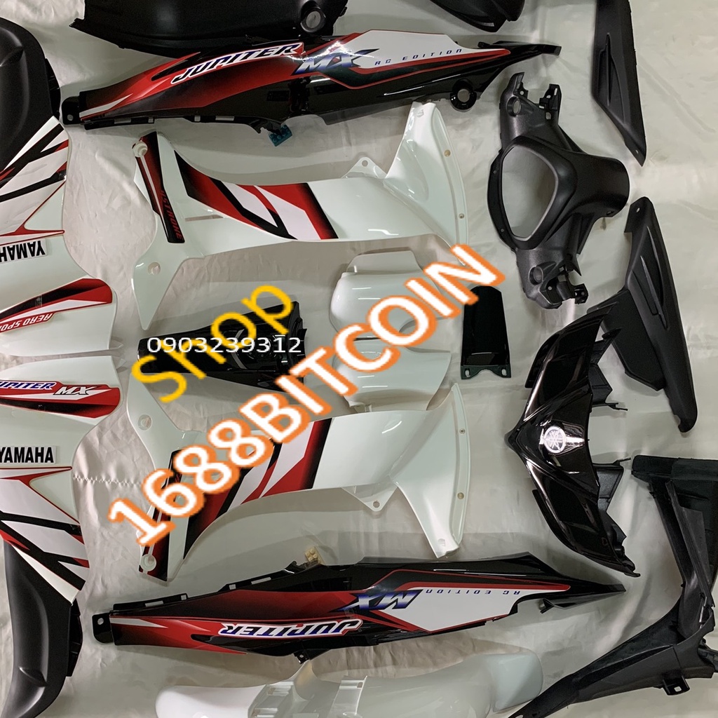 Fuil Bộ dàn áo xe Jupiter MX MÀU TRẮNG ĐEN, JUPITER gravita / nhựa ABS nguyên sinh cao cấp LOẠI 1