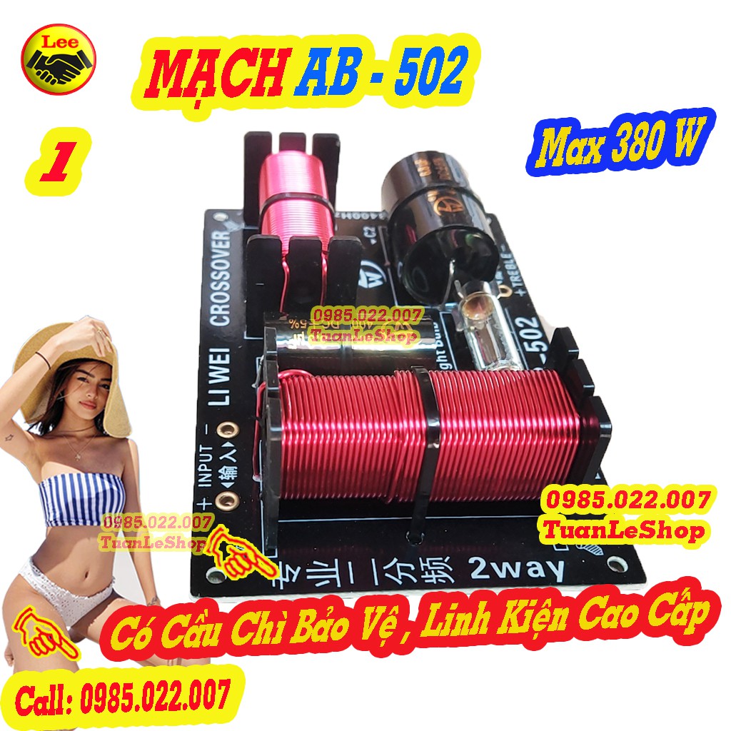 02 MẠCH PHÂN TẦN 2 ĐƯỜNG TIẾNG AB – 520 –  GIÁ 1 CẶP MACH HAI LOA CAO CẤP AB502 - MẠCH LOA