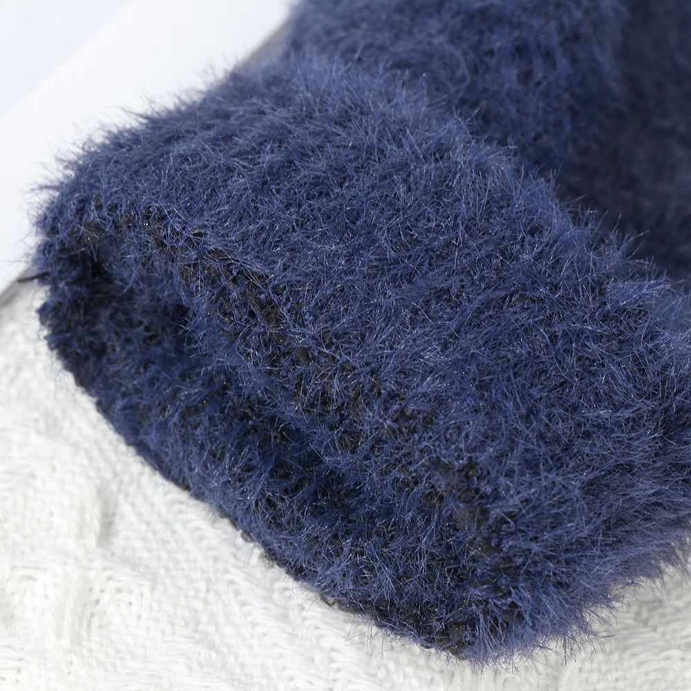 1 Đôi Găng Tay Len Hở Ngón Màu Sắc Đơn Giản