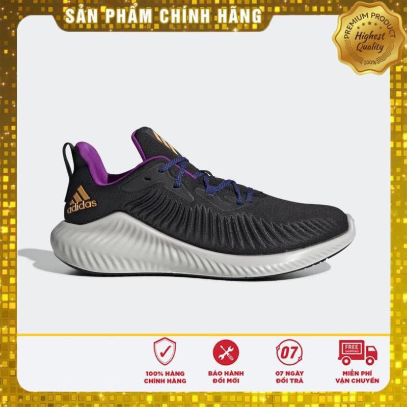 ⚡ [Chính Hãng] (100% Adidas chính hãng) Giày Adidas Alphabounce+ Run EM “Core Black/Real Gold” . 2020 new . , 2020