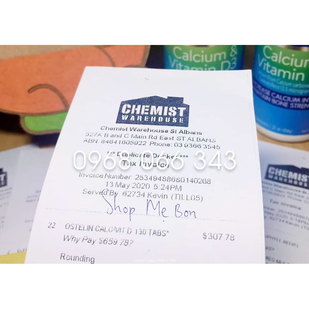 [Tem CHEMIST] Canxi bầu úc Ostelin 130 viên | BigBuy360 - bigbuy360.vn