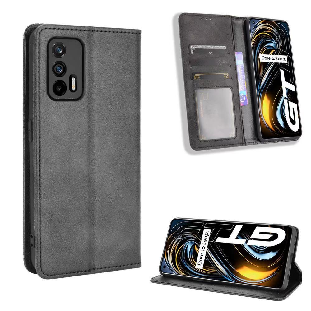 Ví Bao Da Điện Thoại pu Từ Tính Có Ngăn Đựng Thẻ Cho realme gt neo flash q3 pro q3i find x3 lite neo Ốp