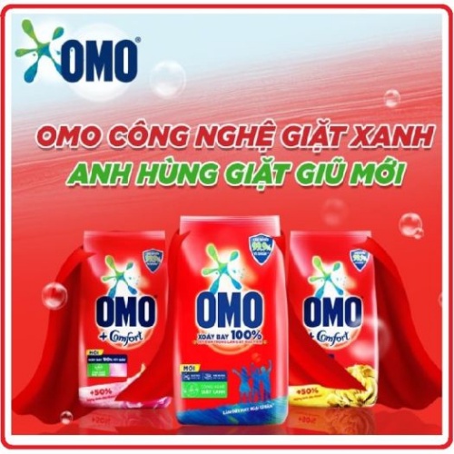 Bột Giặt OMO Công Nghệ Xanh, Sạch Cực Nhanh, Xóa Bay 100% Vết Bẩn Trong 1 Lần Vò 400G/800G/1.2kG - HOÀNG PHÁT STORE