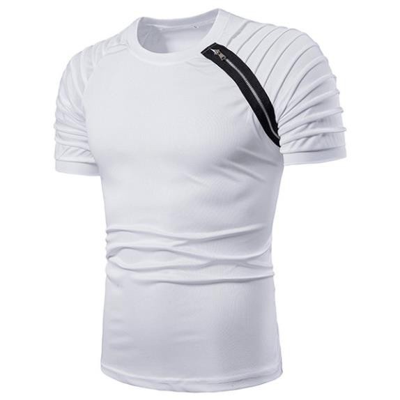 Áo phông, Áo phông nam có khóa tạo kiểu nam tính trẻ trung, ôm body nam tính, chắc chăn thu hút các nàng, h44