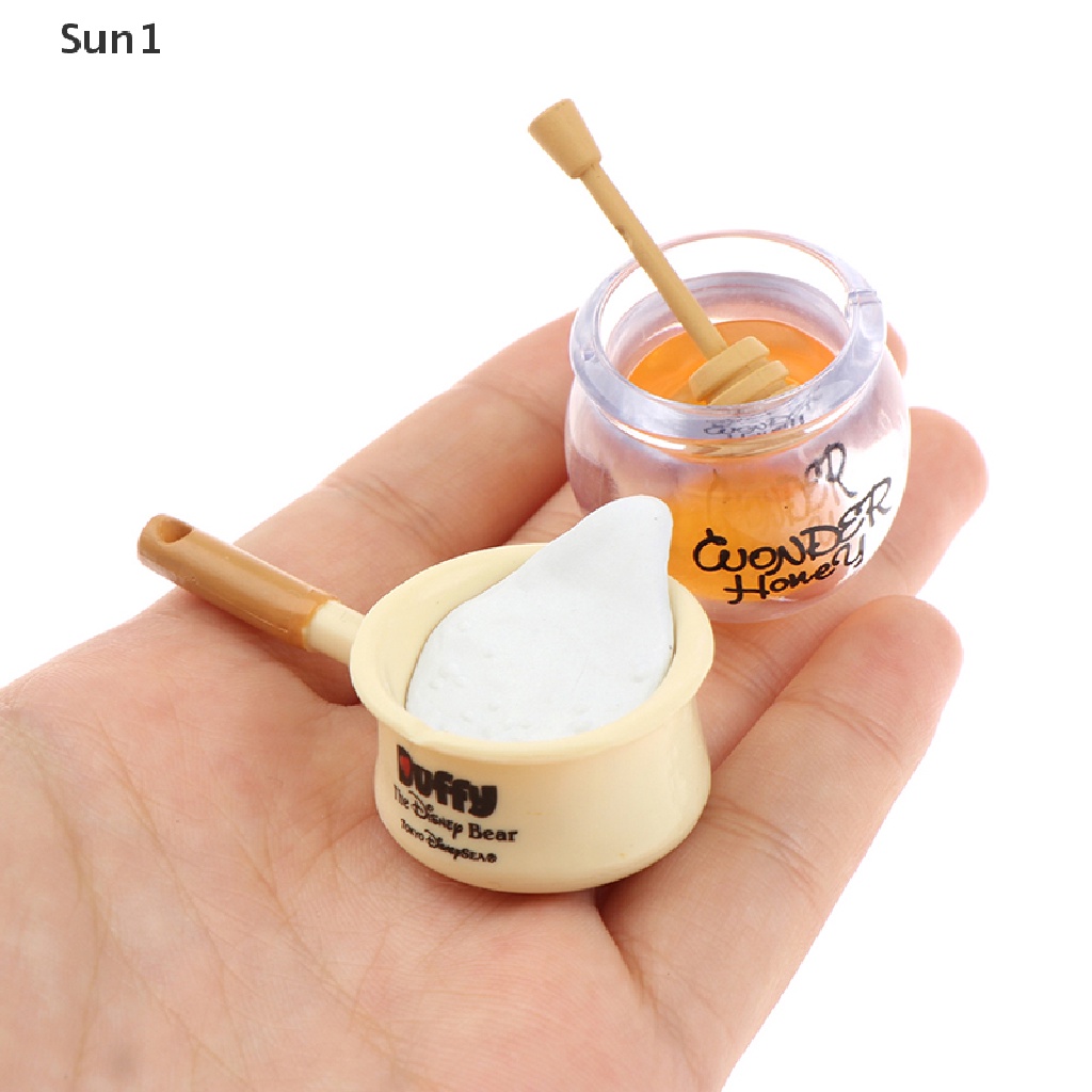 Phụ kiện nồi sữa/ hủ mật ong mini dùng trang trí cho nhà búp bê tỷ lệ 1:12