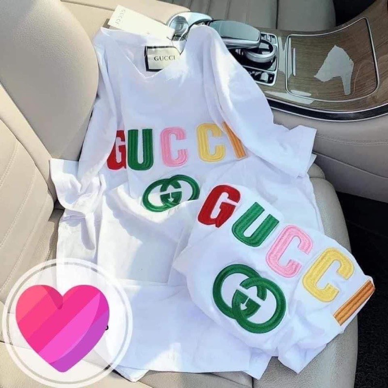 Áo Thun Dáng Rộng Freesize Kiểu Gucci Thêu ( Nhiều Màu )