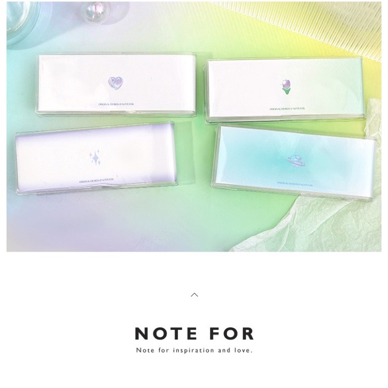 Sổ Tay NOTE FOR Mini Sổ Kế Hoạch Size Nhỏ Bỏ Túi Bìa Ánh Kim Bọc Plastic Mẫu Mới 2022