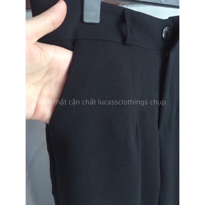 Quần tây baggy học sinh basic cạp cao