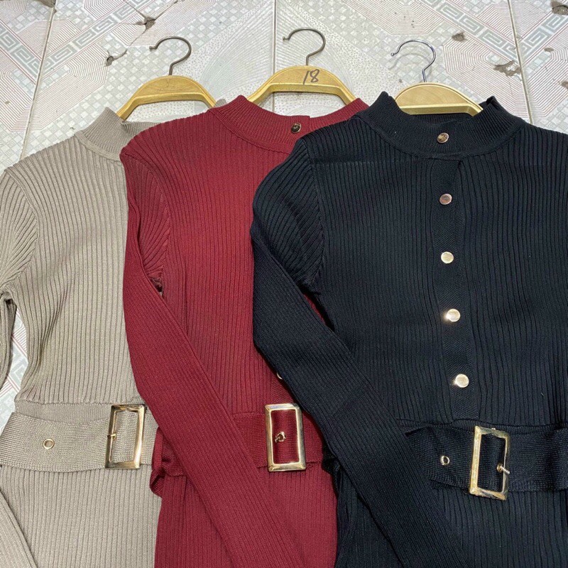 Váy len body khuy kèm đai | BigBuy360 - bigbuy360.vn