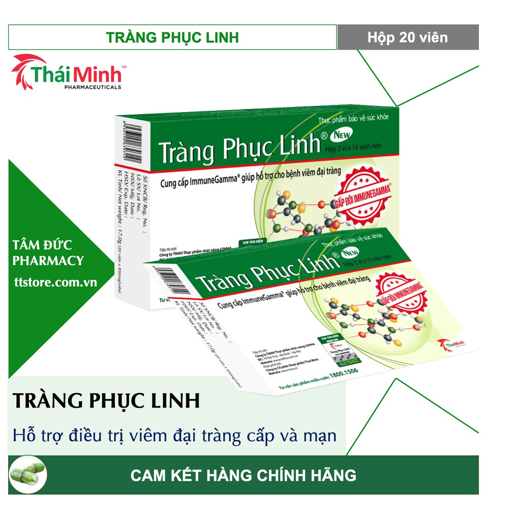 TRÀNG PHỤC LINH [Hộp 20 viên] - Hỗ Trợ Điều Trị Viêm Đại Tràng Cấp Và Mạn Tính [bifina]