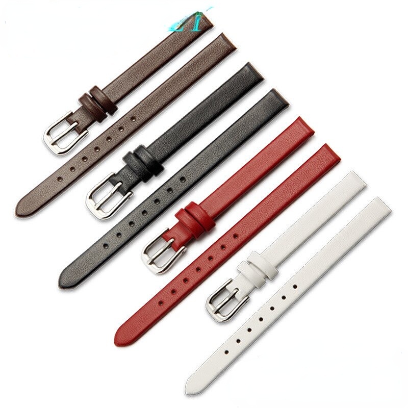 Dây Đeo Thay Thế Bằng Da Bò Thật Kích Thước 6 8 10 12 13 14 15 16 17mm Cho Nữ