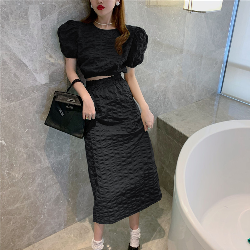 Set Chân Váy Lưng Cao Và Áo Tay Phồng Thời Trang Quyến Rũ Cho Nữ  váy | BigBuy360 - bigbuy360.vn