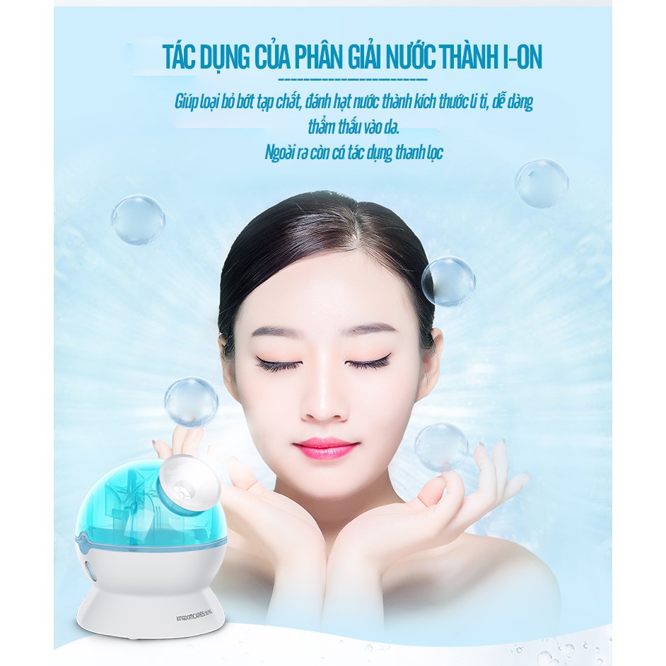 Máy xông hơi mặt lạnh ION KSKIN KD23316. Phun sương nano, nâng cơ, tự động tắt nguồn, phun sương hơi lạnh