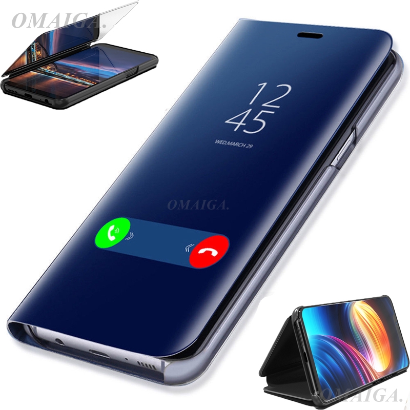 Bao Da Điện Thoại Nắp Lật Tráng Gương Tự Động Ngủ Thông Minh Cho Oppo F1S F5 F7 F9 F11 Pro A3S A5S A7 Vỏ