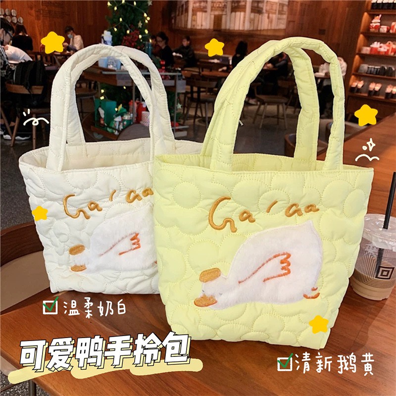 Túi xách đựng bữa ăn trưa màu trơn thời trang cao cấp cho nữ