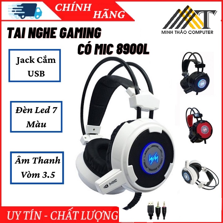 Tai nghe chuyên game net WangMing WM 8900l có đèn led