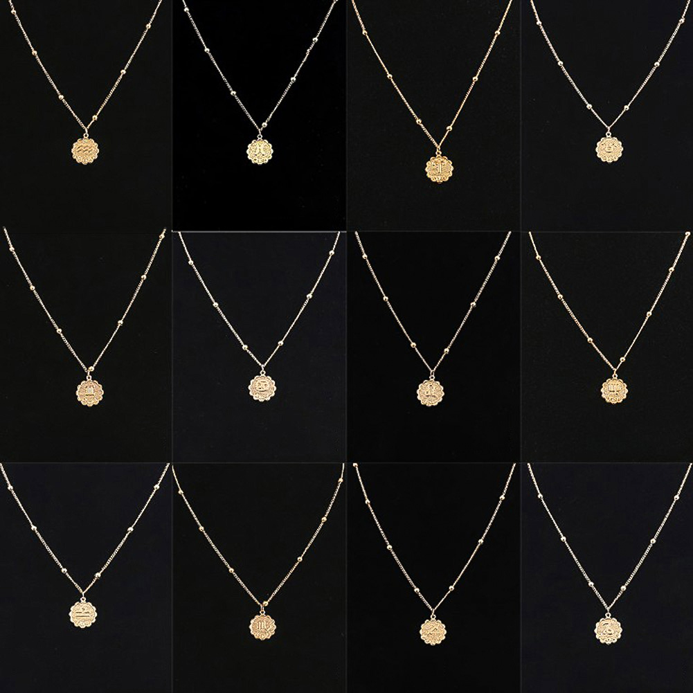 vòng cổ Nữ Mặt Đồng Xu 12 Chòm Sao