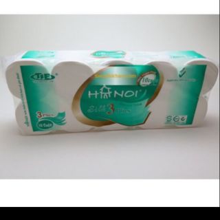 Giấy vệ sinh hà nội 10 cuộn 3 lớp không lõi