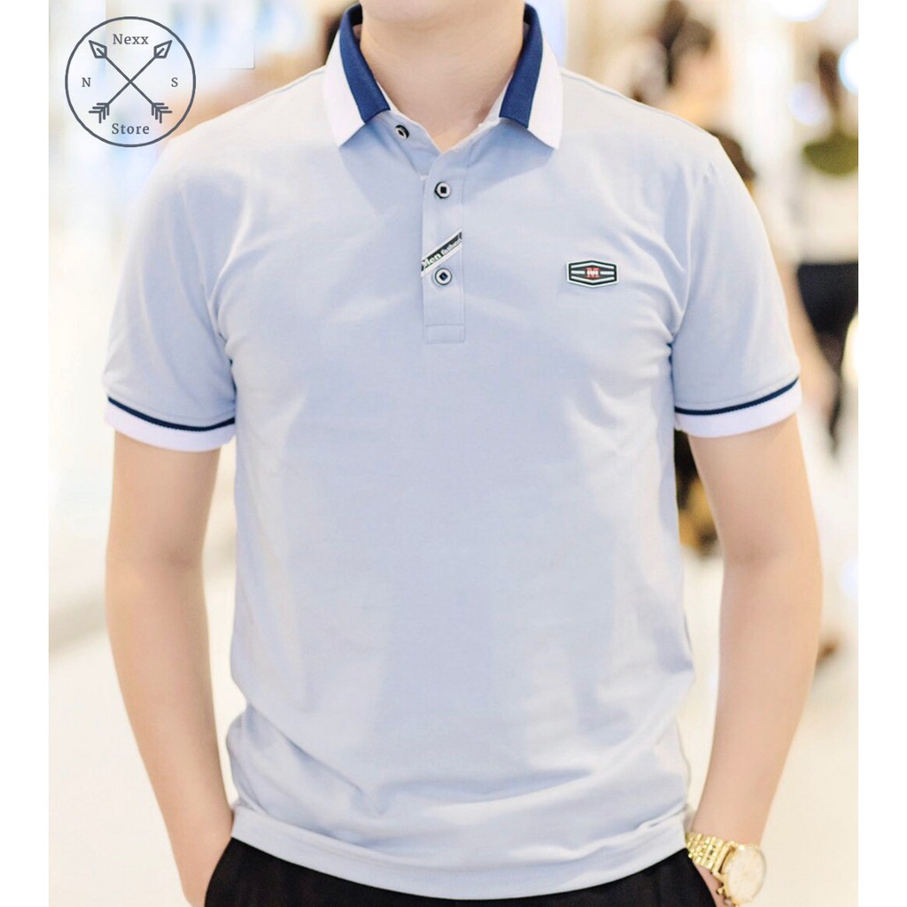 Áo thun polo nam có cổ bẻ sọc ngang vải cá sấu cao cấp trẻ trung Nexx&Dee NS1
