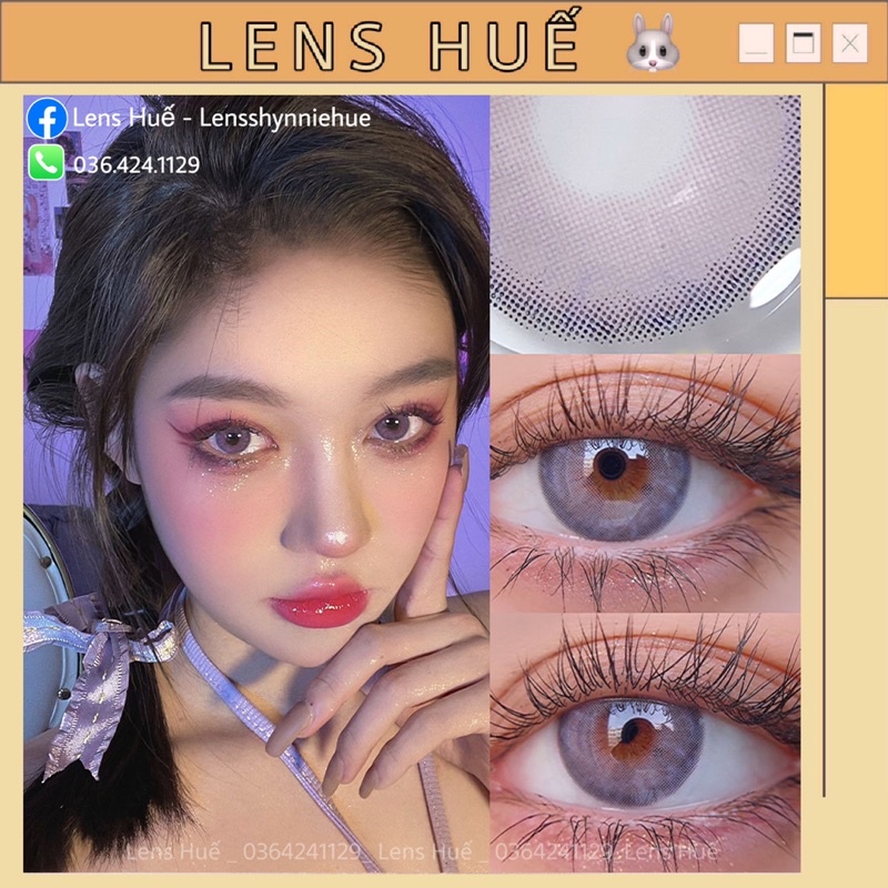 ✨Lens Violet - Kính áp tròng màu tím pha đen nhẹ  - LENS MADE IN KOREA HÀN QUỐC