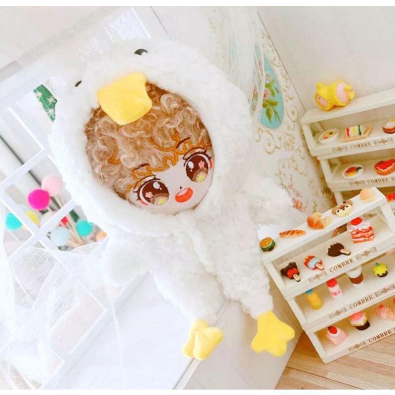 Outfit lông thú gà con doll cho 20cm