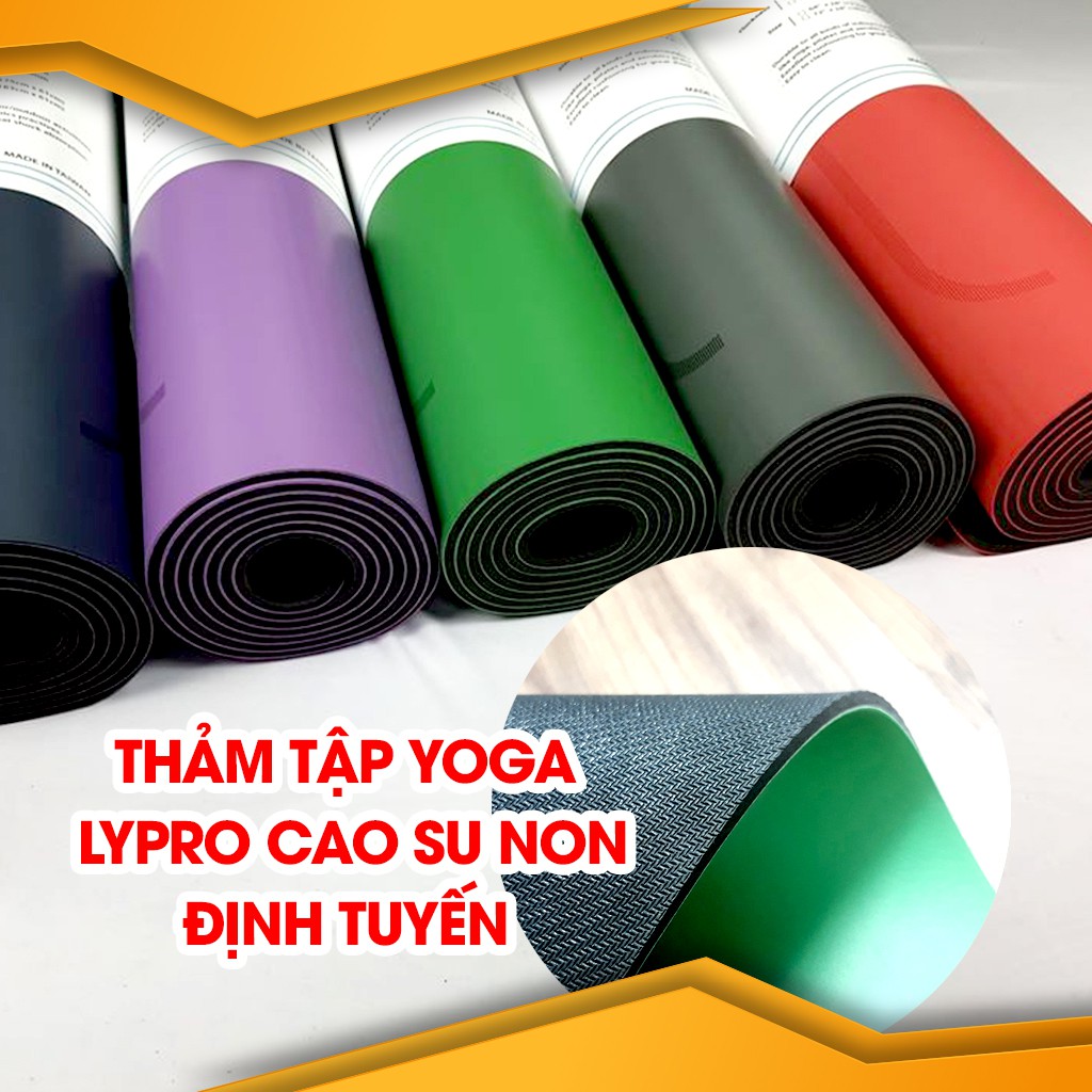 Thảm Tập Yoga Cao Cấp LYPRO Định Tuyến Cao Su Non PU Dày 6mm Dụng cụ Thể Thao [Tặng Kèm Túi Đựng Thảm Đẹp]