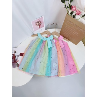 Hàng xuất dư - Váy 2 lớp kim tuyến bé gái