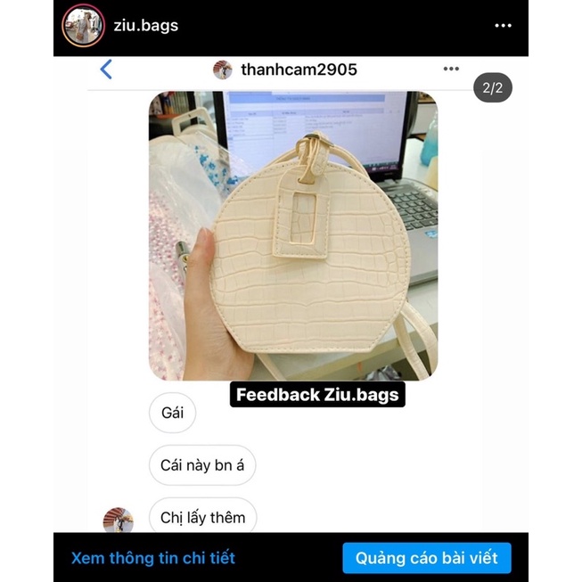 SALE-TÚI ĐEO CHÉO DÁNG TRÒN 7195