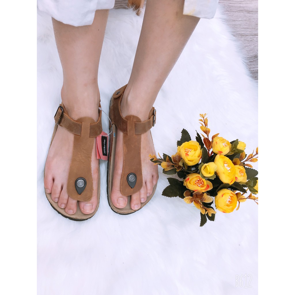 [DA BÒ THẬT CAO CẤP] Dép xỏ ngón sandal Bioline hàng xuất dư dành cho nam nữ | BigBuy360 - bigbuy360.vn